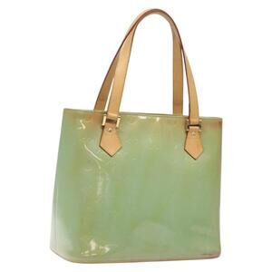 LOUIS VUITTON Monogram Vernis Houston Hand Bag Baby Blue M91005